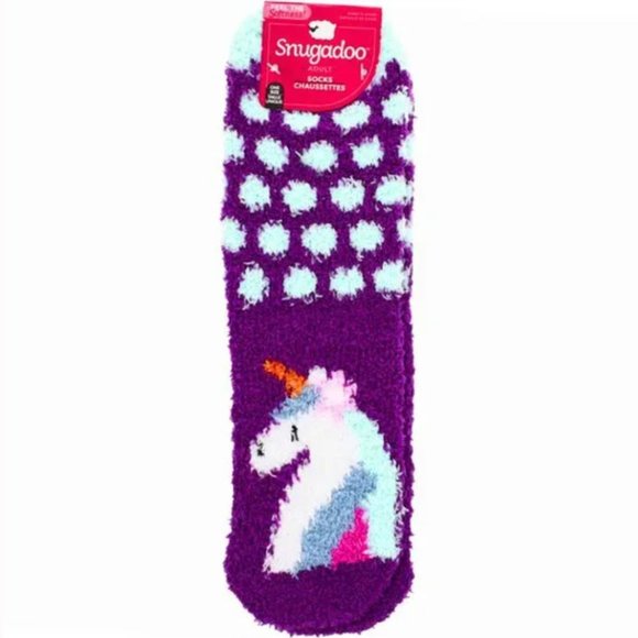 Accessories - *3/$15* Fun Fuzzy Purple Unicorn Slipper Socks
